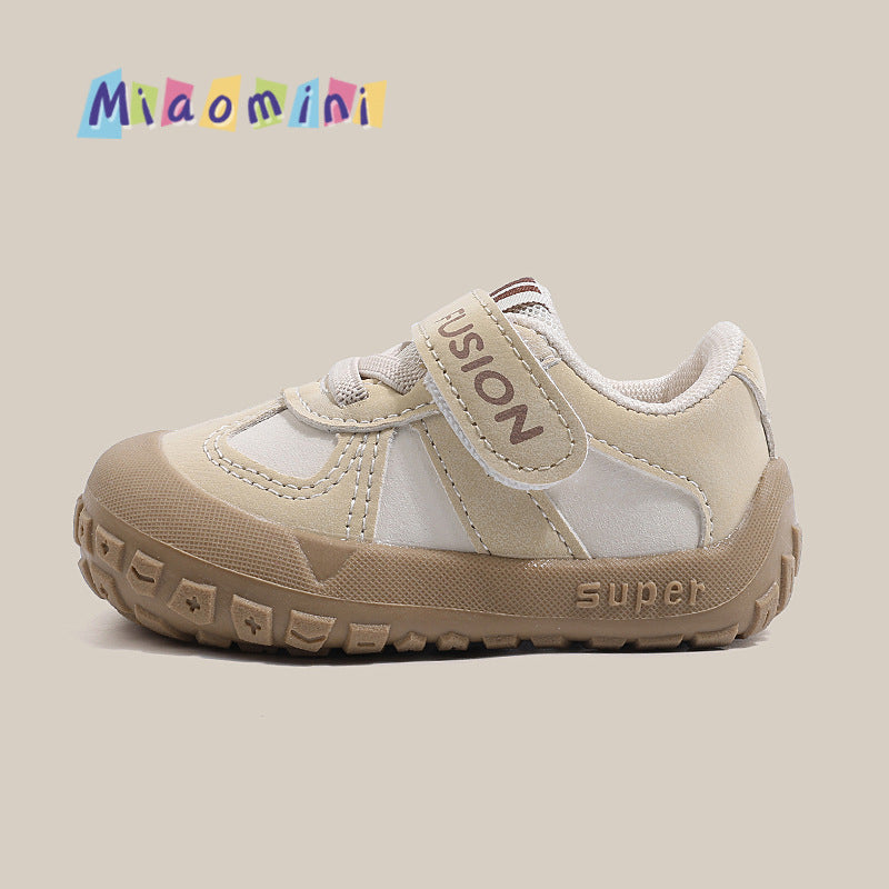 Baby toddler shoes spring/summer new anti-slip boys' single mesh shoes trendy color block girls' sandals 1-3 years casual shoes