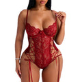 Dcheux sexy lingerie babydoll - new summer lace trim cutout bodysuit
