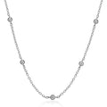 Amazon cross-border jewelry women's fashion simple rhinestone necklace ins style versatile zircon clavicle chain in stock