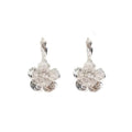 High-end silver flower earrings for women, niche design, exquisite and popular earrings, versatile and slimming, elegant earrings for women