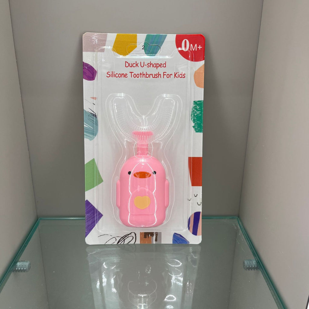 English card-mounted children's u-shaped toothbrush baby oral oral cleaning children's toothbrush soft-bristled silicone toothbrush