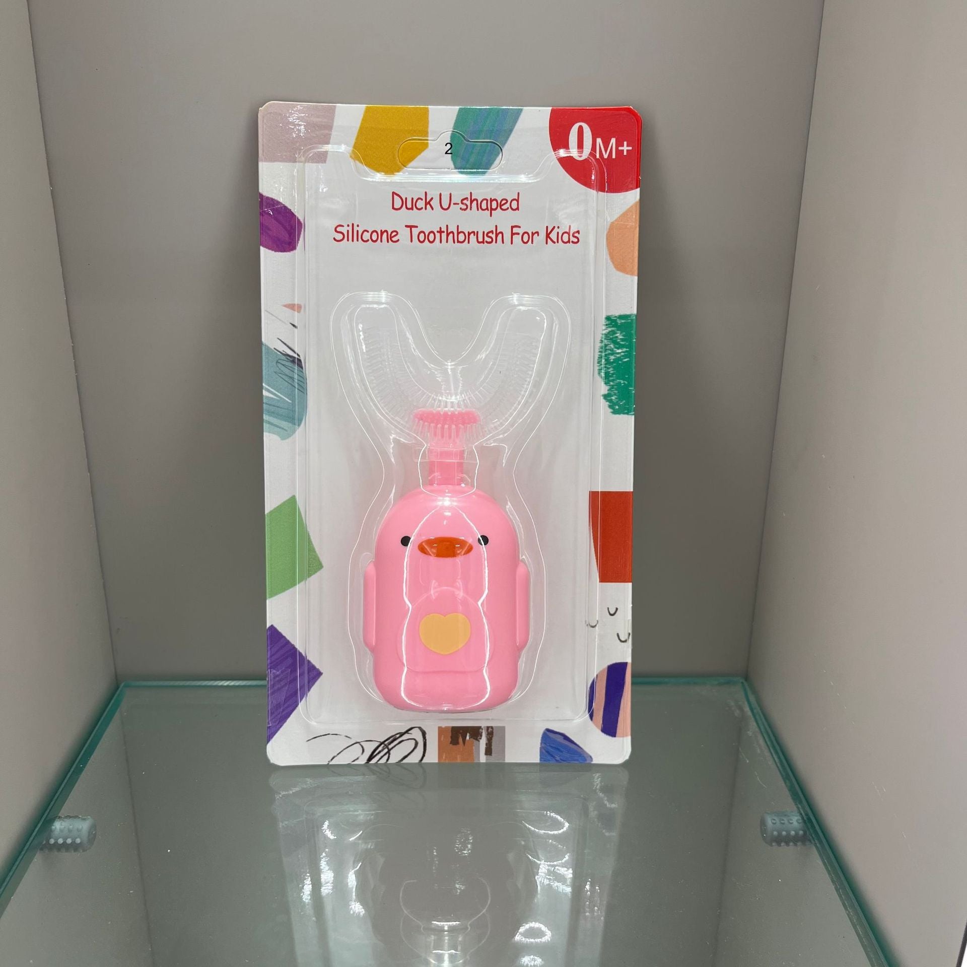 English card-mounted children's u-shaped toothbrush baby oral oral cleaning children's toothbrush soft-bristled silicone toothbrush