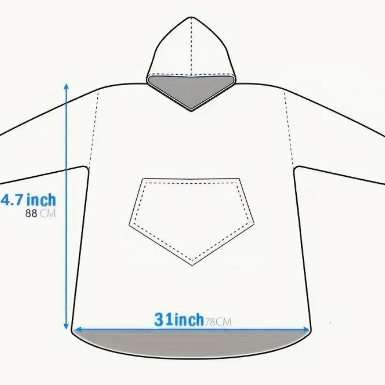 New women's pullover pajamas - warm, fleece-lined, hooded loungewear - tv factory direct, longline cold weather protection