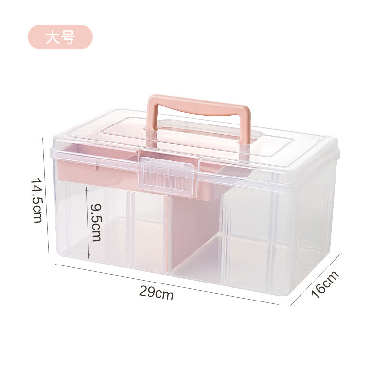 Home medical medicine box storage Home large-capacity medical emergency medicine box storage box Mask medicine storage box