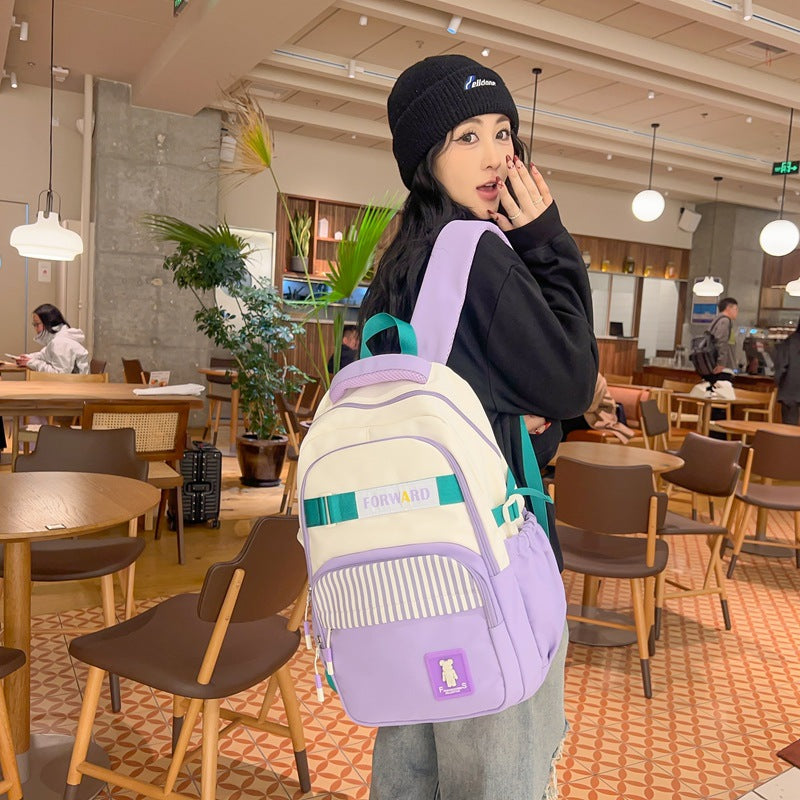 Spring and summer new large-capacity schoolbag Korean version of Japanese cute girl backpack fashion junior high school student schoolbag