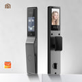 exclusive ai multi-language dual-screen smart door lock tuya app face recognition high-definition doorbell villa security
