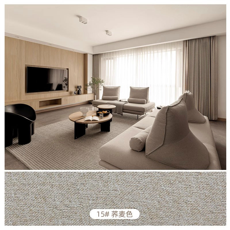 Japanese style thickened full blackout cotton and linen curtains blackout and heat insulation curtain cloth living room bedroom hotel shaoxing curtain wholesale