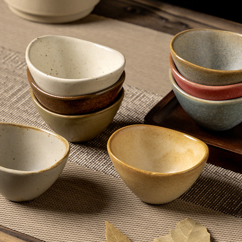 Japanese retro ceramic small dish restaurant for homestylish dipping sauce soy sauce dish hot pot snack seasoning dish vinegar dish