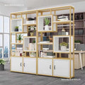 Office screen partition bookshelf storage rack iron floor-standing flower rack decorative rack dining room living room entrance display rack