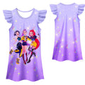 5-14y kpop witcher girls' flying sleeve nightgown casual home skirt outing wear