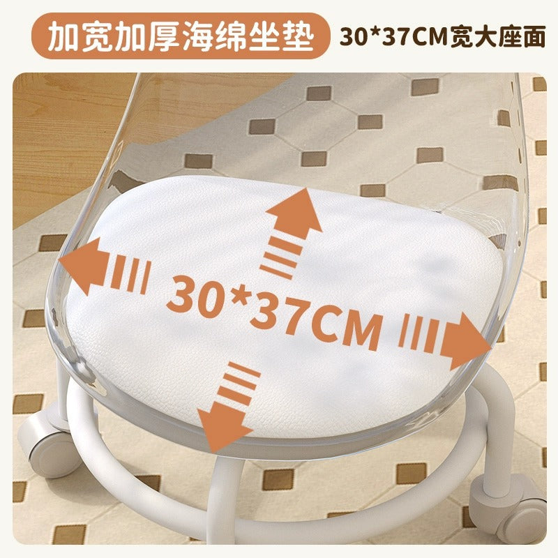 Popular for homemultifunctional beauty seam round stool chair pulley low stool universal wheel small stool with wheels rental room stool