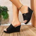 summer new arrival: plus size platform wedge slippers for cross-border e-commerce. sizes 36-43 available. wholesale options available. dropshipping to  and