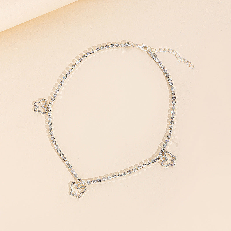 Sweater chain light luxury high-end wholesale european and american cross-border jewelry women's fashion niche butterfly autumn and winter diamond necklace