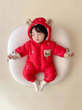Baby clothes autumn winter clothing jumpsuit baby cotton clothing new year's greetings 100 days full moon clothing new year's fashion hot winter clothing