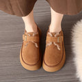 Thick solefleece-lined bean birkenstock shoes women's 2025new arrival autumn winter loafers birkenstock cotton shoes heattech snow boots