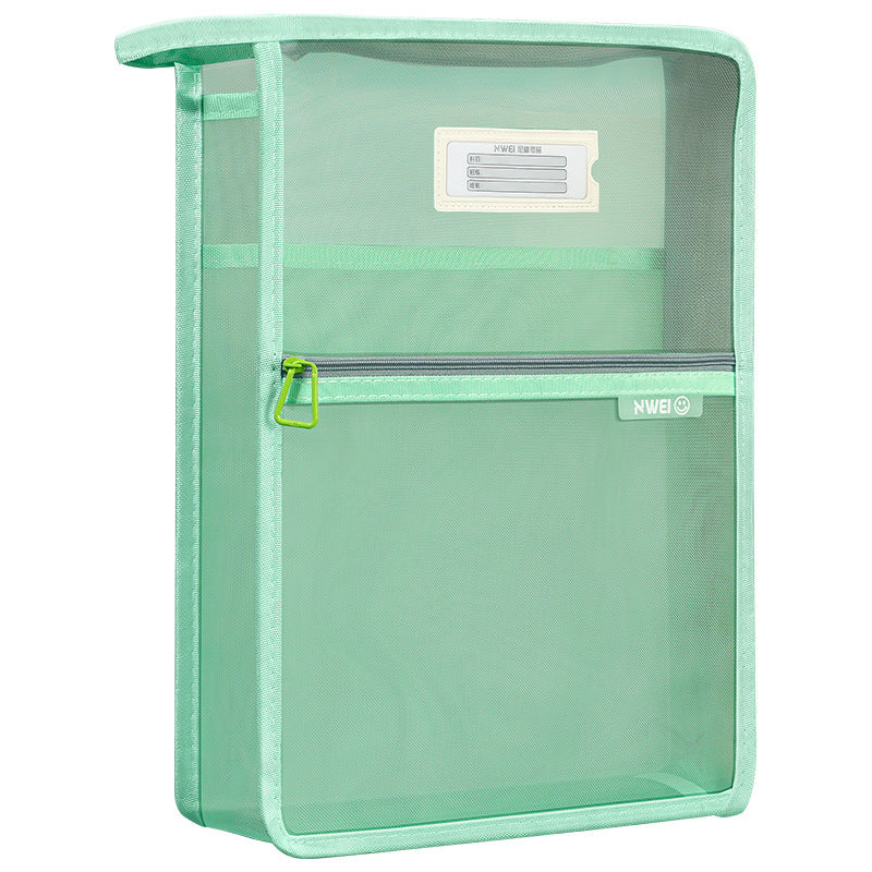 L-shaped large opening transparent document bag thickened large capacity primary school subject classification bag test paper storage bag