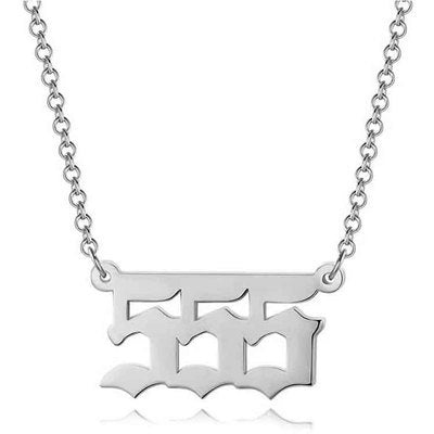 Amazon fashion custom stainless steel pendant necklace - european and american popular numbered choker