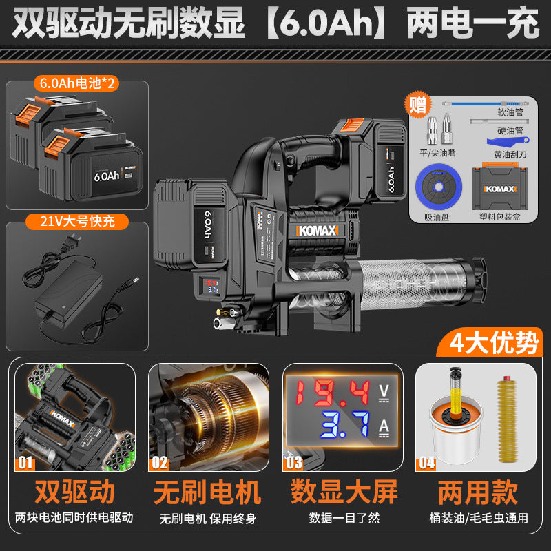 New arrival electric grease gun high pressure caterpillar manual automatic oil injector lithium battery excavator special oiling artifact