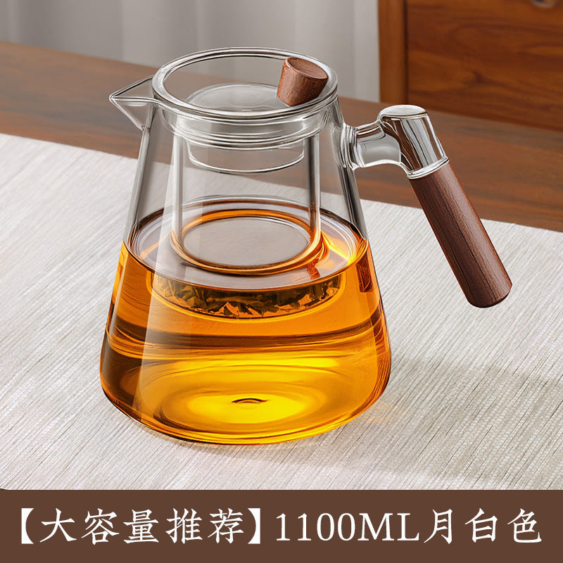Glass teapot with filter tea water separation teacup kettle elegant cup large capacity flower teapot kung fu tea set