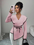 european and american cross-border spring new arrivals: elegant, chic, and slimming korean-style designer women's top