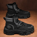 Men's martin boots: spring breathable high-top british style retro work boots, outdoor hiking, desert combat, and yellow boots