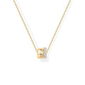 amazon new product cubic zirconia inlaid narrow face ring 14k wide face ring double pendant easiest for match necklace