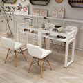 Nail art table and chair suit tempered glass workbench single double table nail art shop table casual nail art table