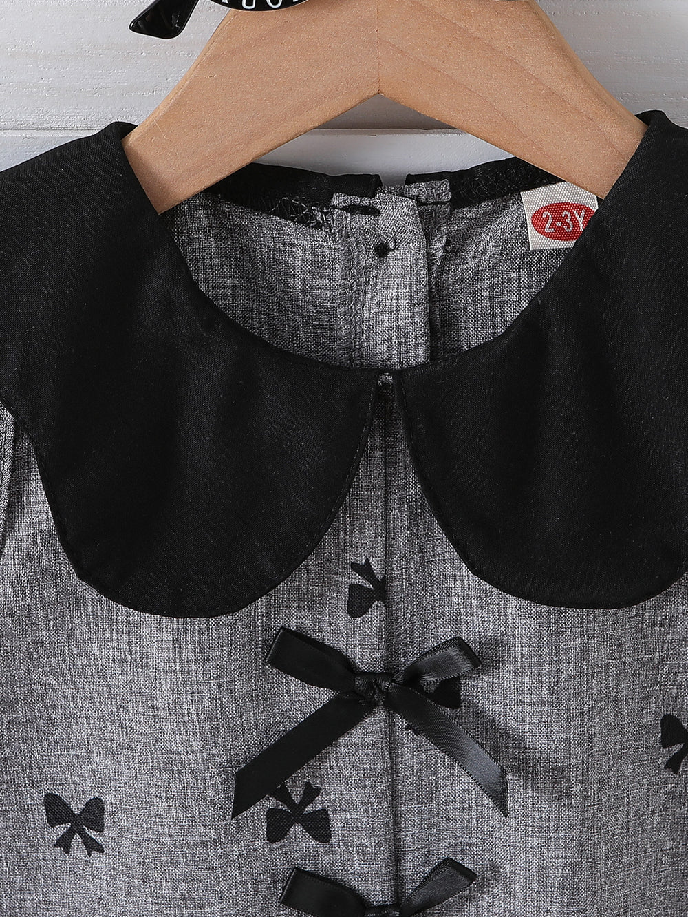spring/summer new arrival: cross-border girls' preppy bowknot print romper