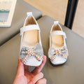 Girls' princess shoes: new autumn  collection - soft leather ballet flats with bow detail, stylish moccasins for toddlers and big kids