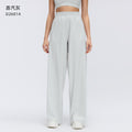 Spring/summer lightweight breathable straight-leg sports pants - women's drawstring loose fit, hip-concealing, slimming, casual wide-leg trousers d26014