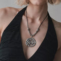 Beaded necklace wholesale cross-border high-end statement jewelry metal geometric threaded pendant designer clavicle chain for women
