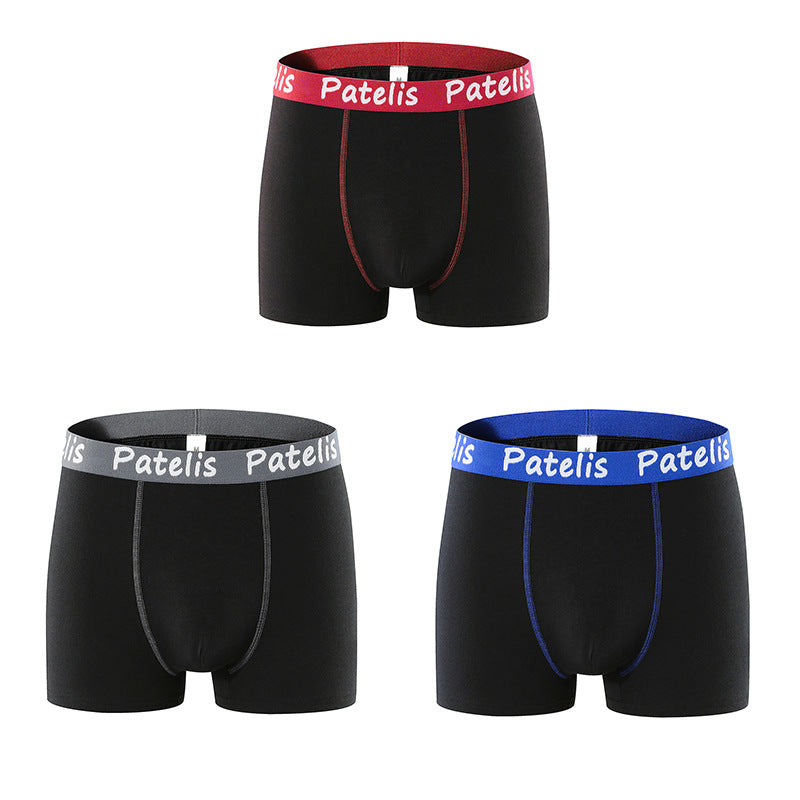 Boys' Panties Fashion Sports Cotton Panties Mid-Waist Men's Boxers Shorts 90-140kg