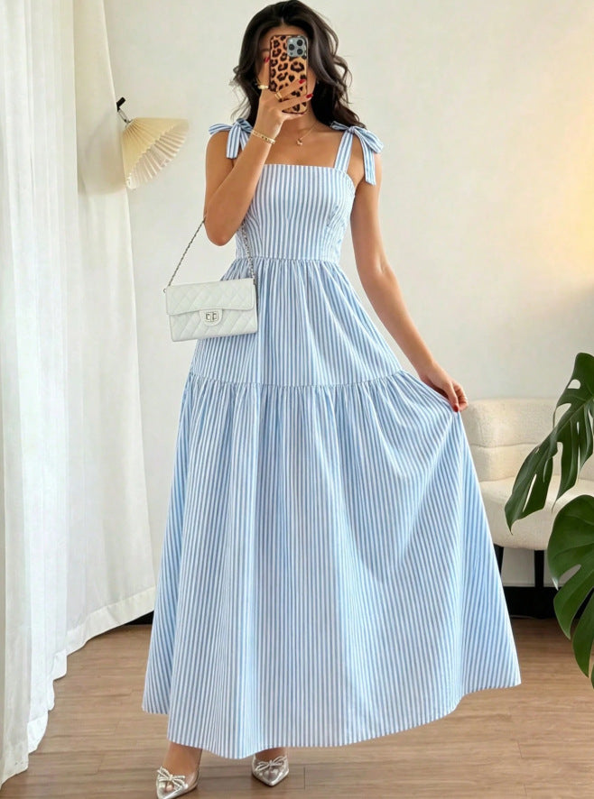 european and american summer  bohemian print sundress