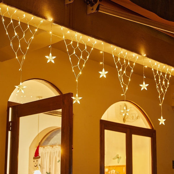 Customized Christmas LED fishing net light string Gypsy waterproof ice strip waterfall curtain festive atmosphere decorative lights