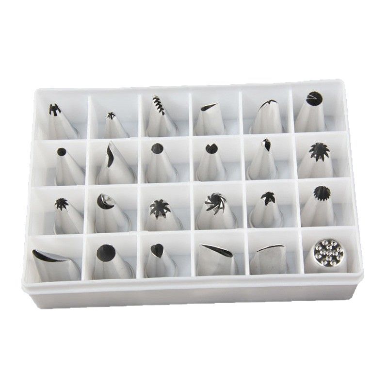 Hot Sale Stainless Steel Piping Nozzle 24 Head Cake Piping Nozzle Set/Piping Nozzle (Boxed)