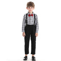 Export spring & fallnew arrival dark plaid shirt pants casualtwo-piece set wholesalechildren's suit