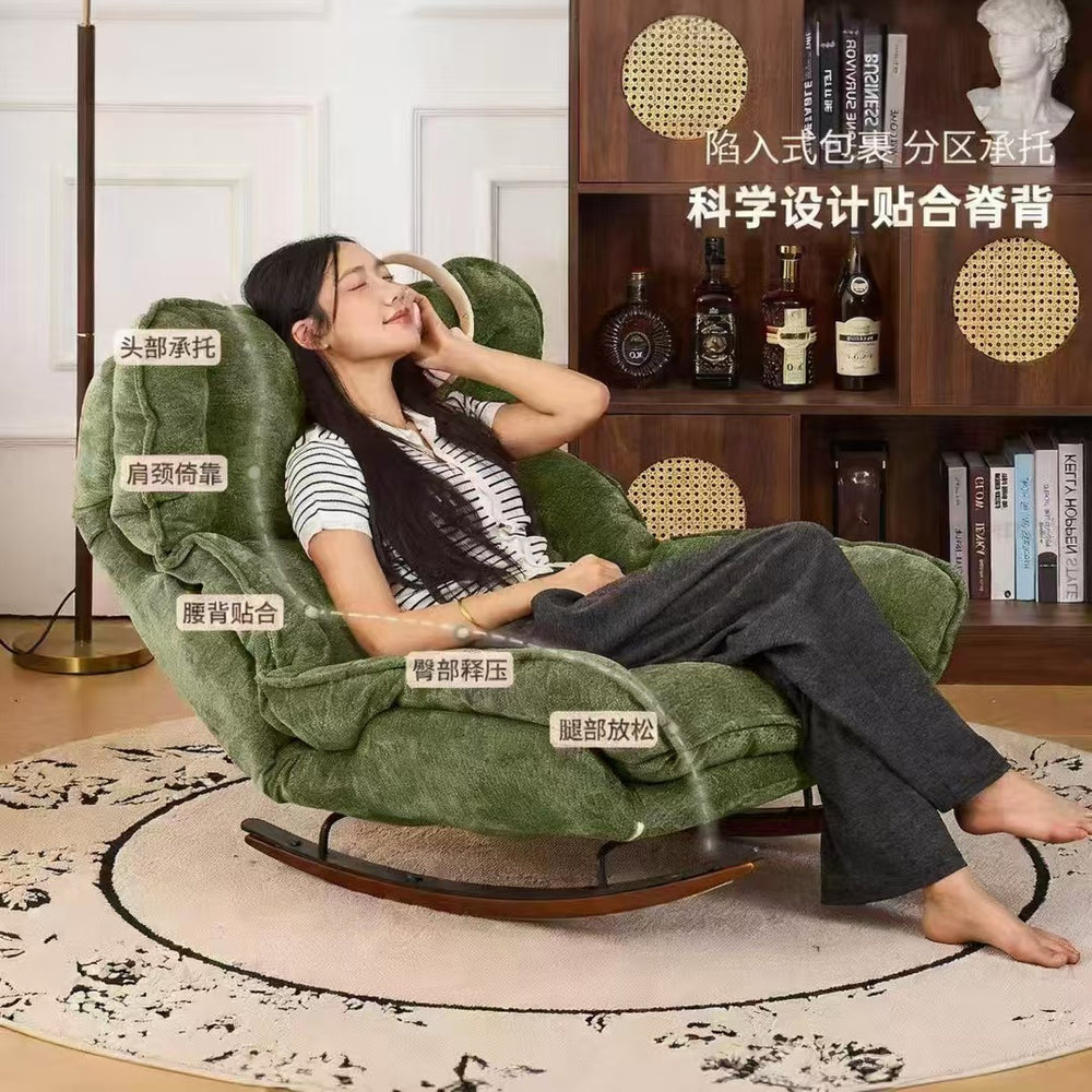 Lazy sofa chair rocking recliner adjustable single sofa chair for home casual chair balcony rocking chair not tired after sitting for a long time