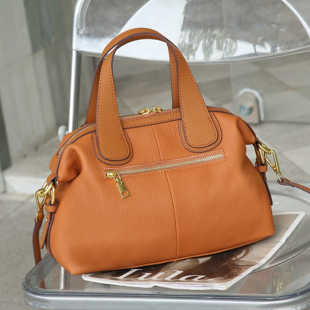 Genuine leather women's tote bag togo cowhide handbag 2024 new trendy spring/summer large capacity commuter crossbody shoulder bag