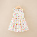 Girls' summer  new collection: breathable short-sleeve dress for baby girls, pure cotton, soft, lightweight summer dress