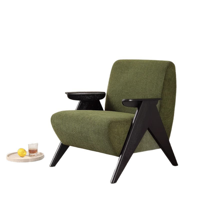 Richard chair - single seater sofa chair, french retro style, solid wood, small apartment living room, designer leisure chair
