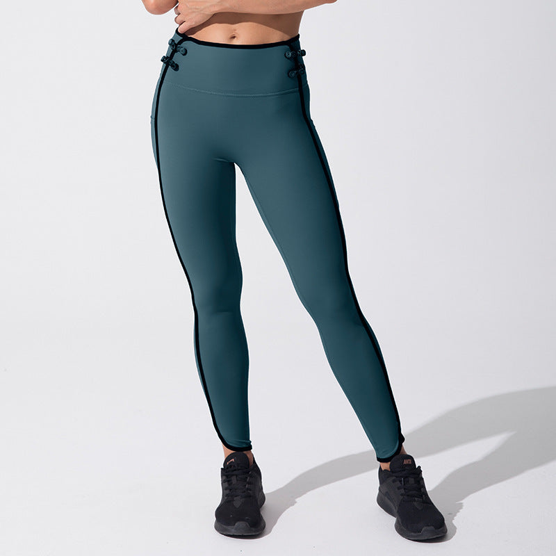 Customized chinese chic yoga outfit: tight-fitting top, traditional style activewear set for running and fitness - odm professional high-elasticity yoga