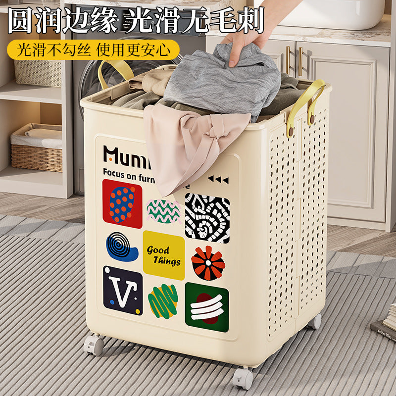 Dirty clothes basket for homefoldable dirty clothes storage basket bathroom clothes storage basket large capacity clothing handy gadget