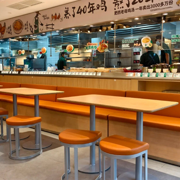 Fellow chicken with the same solid wood dining table and chairs Catering noodle shop Milk tea shop Malatang Hotel Commercial fast food table and chair combination