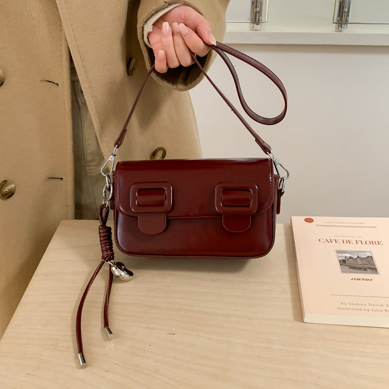 women's bag wholesale: fashionable cambridge bag, vintage versatile patent leather, high-end texture shoulder bag, autumn/winter crossbody bag