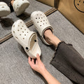 New women's anti-slip, anti-fall summer outdoor closed-toe slides, minimalist clogs, soft sole sandals, solid color, versatile, wholesale
