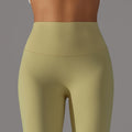 No awkward line double-sided brushed nude breathable yoga nine-point pants high waist hip lift peach tight sports fitness pants