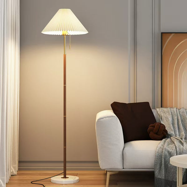New pleated floor lamp, living room fashion atmosphere lamp, bedroom simple bedside lamp, study desk lamp custom lamp