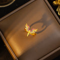 [set] cross-border new angel necklace for women, micro-embedded high-end zircon niche design earrings and rings wholesale