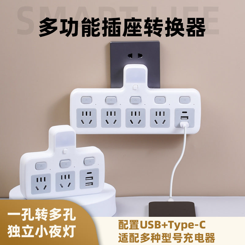 Authentic socket converter multi-outlet panel wireless power strip usb multi-function plug