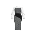 African foreign trade  hot-selling women's fashion plaid patchwork bodycon pencil skirt ol daily commute dress